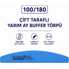 Sunshine Buffer Yarım Ay 100/180 Çift Taraflı Törpü