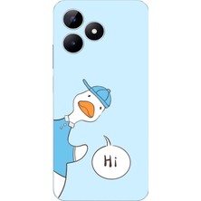 TechTree Realme Note 50 Uyumlu Merhaba Ördek Baskılı Silikon Kılıf