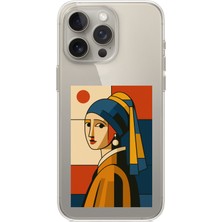 TechTree iPhone 15 Pro Max Uyumlu Bauhaus Inci Küpeli Kız Baskılı Silikon Kılıf