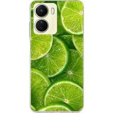 TechTree Vivo Y16 Uyumlu Misket Limonu Lime Desenli Yaz Temalı Baskılı Silikon Kılıf