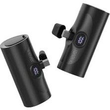 Skygo Mini Powerbank Şarj Cihazı, 5000 Mah, 20W Hızlı Şarj, Type-C Giriş ve Çıkış, Ultra Mini, Yüksek Kalite, Akım Korumalı, Aşırı Şarj Koruma, Yatay Stand, LED Ekranlı, XP2304, Siyah