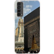 TechTree Huawei P Smart 2021 Uyumlu Manevi Huzur Kabe Kapısı Umre Baskılı Silikon Kılıf