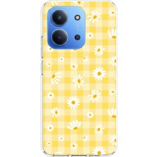 TechTree Redmi 15C Uyumlu Sarı Papatya Bahçesi Baskılı Silikon Kılıf