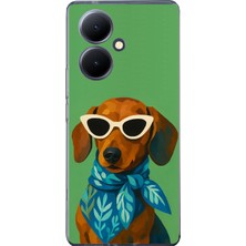 TechTree Vivo V29 Lite 5g Uyumlu Cool Dachshund Köpek Baskılı Silikon Kılıf