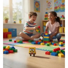 Sluban LEGO Bricks 3D Sünger Bob 5 cm Mini Yapım Seti Eğitici Oyuncak Blok Model
