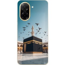 TechTree Redmi A5 Uyumlu Kabe Umre ve Kuşlar Baskılı Silikon Kılıf