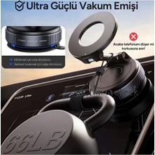 Skygo 360 Dönebilen Telefon Tutucu - Ayarlanabilir Mıknatıslı Vakumlu Araç Içi Telefon Tutucu