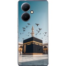 TechTree Vivo V29 Lite 5g Uyumlu Kabe Umre ve Kuşlar Baskılı Silikon Kılıf