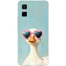 TechTree Infinix Gt 30 Pro Uyumlu Yağlı Boya Pop-Art Ördek Baskılı Silikon Kılıf