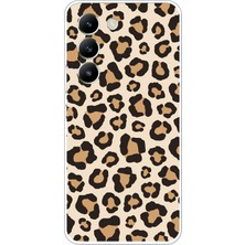 TechTree Vivo V30 Lite Uyumlu Vahşi Zarafet Leopar Desenli Baskılı Silikon Kılıf