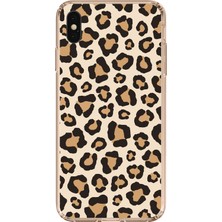 TechTree iPhone Xs Max Uyumlu Vahşi Zarafet Leopar Desenli Baskılı Silikon Kılıf