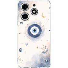 TechTree Tecno Spark 10 Pro Uyumlu Şans Getiren Nazar Tasarımı Baskılı Silikon Kılıf