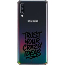 TechTree Samsung Galaxy A70 Uyumlu Crazy Trust Baskılı Silikon Kılıf
