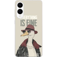 TechTree Samsung Galaxy S25 Edge Uyumlu Everything Is Fine Baskılı Silikon Kılıf