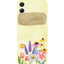TechTree Samsung Galaxy A05 Uyumlu Sulu Boya Dokulu Vazoda Çiçek Desenli Baskılı Silikon Kılıf