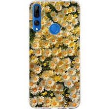 TechTree Honor 9x Uyumlu Papatya Bahçesi Sulu Boya Baskılı Silikon Kılıf