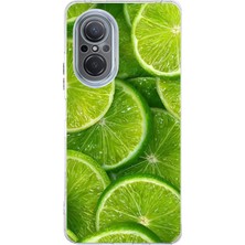TechTree Huawei Nova 9 Se Uyumlu Misket Limonu Lime Desenli Yaz Temalı Baskılı Silikon Kılıf