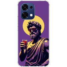 TechTree Oppo A6 Pro Uyumlu Olimpos'tan Bir Yudum Mutluluk Baskılı Silikon Kılıf