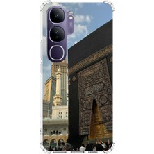 TechTree Vivo V40 Lite Uyumlu Manevi Huzur Kabe Kapısı Umre Baskılı Silikon Kılıf