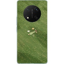 TechTree Honor X9C Uyumlu Zamanı Durduran Yeşil Papatya Düşleri Baskılı Silikon Kılıf