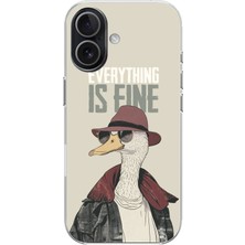 TechTree iPhone 17 Uyumlu Everything Is Fine Baskılı Silikon Kılıf