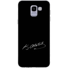 TechTree Samsung Galaxy J6 Uyumlu Atanın Izi Imza Baskılı Silikon Kılıf