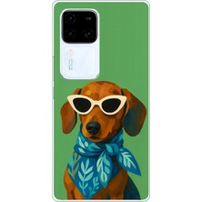 TechTree Vivo V30 Uyumlu Cool Dachshund Köpek Baskılı Silikon Kılıf