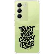 TechTree Vivo V30 Lite Uyumlu Crazy Trust Baskılı Silikon Kılıf