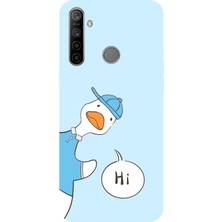 TechTree Realme 5i - 6i - C3 Uyumlu Merhaba Ördek Baskılı Silikon Kılıf