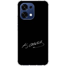 TechTree Oppo A6 Pro Uyumlu Atanın Izi Imza Baskılı Silikon Kılıf