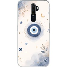 TechTree Oppo A5/a9 2020  Uyumlu Şans Getiren Nazar Tasarımı Baskılı Silikon Kılıf