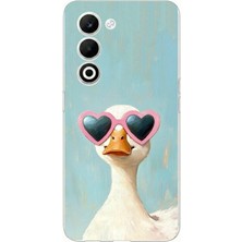 TechTree Oppo A5 4g Uyumlu Yağlı Boya Pop-Art Ördek Baskılı Silikon Kılıf