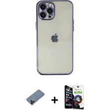 Pileli Store Pilelistore™ iPhone 12 Pro Max Kılıf Vadi Minimal - Şeffaf Temperli Cam Ekran Koruyucu + Shine Kamera Lens Koruma Cam - Sh