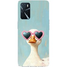 TechTree Oppo A16 Uyumlu Yağlı Boya Pop-Art Ördek Baskılı Silikon Kılıf
