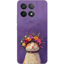 TechTree Poco F6 Pro Uyumlu Frida Catlo Kedi Baskılı Silikon Kılıf