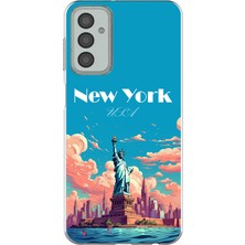 TechTree Samsung Galaxy M13-M23 Uyumlu Özgürlük Heykeli New York Baskılı Silikon Kılıf