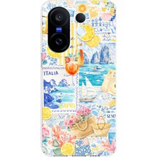 TechTree Vivo X200 Fe Uyumlu La Dolce Vita Italyan Rüyası Baskılı Silikon Kılıf