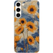 TechTree Samsung Galaxy S25 Plus Uyumlu Yıldızlı Ayçiçekleri Baskılı Silikon Kılıf