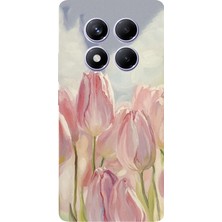 TechTree Redmi Note 14 Pro Plus Uyumlu Pembe Laleler Baskılı Silikon Kılıf