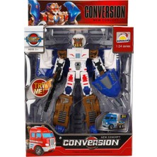Sunman Mavi Tır 1:24 Sesli ve Işıklı Dönüşebilen Robot 22 cm