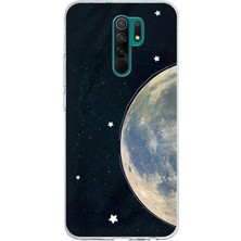 TechTree Redmi 9 Uyumlu Minimalist Galaksi Yıldızlı Gece Baskılı Silikon Kılıf
