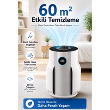 Shark 60 M² Hepa Filtreli 5 Yıl Filtre Ömürlü Akıllı Sensörlü Koku Giderici Hava Temizleyici Beyaz Wi-Fi Uygulama Karbon