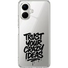TechTree Tecno Spark Go 2 Uyumlu Crazy Trust Baskılı Silikon Kılıf