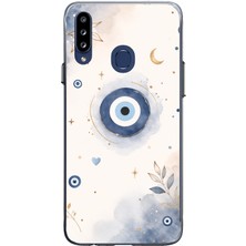 TechTree Samsung Galaxy A20S Uyumlu Şans Getiren Nazar Tasarımı Baskılı Silikon Kılıf