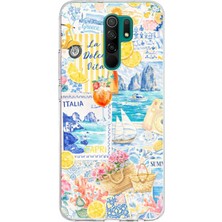 TechTree Redmi 9 Uyumlu La Dolce Vita Italyan Rüyası Baskılı Silikon Kılıf