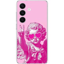 TechTree Samsung Galaxy S26 Uyumlu Neon Gözlüklü Modern Eros Baskılı Silikon Kılıf