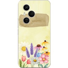 TechTree Honor 400 Pro Uyumlu Sulu Boya Dokulu Vazoda Çiçek Desenli Baskılı Silikon Kılıf