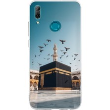 TechTree Huawei P Smart 2019 Uyumlu Kabe Umre ve Kuşlar Baskılı Silikon Kılıf