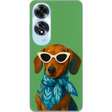 TechTree Oppo A60 Uyumlu Cool Dachshund Köpek Baskılı Silikon Kılıf