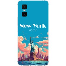 TechTree Infinix Gt 30 Pro Uyumlu Özgürlük Heykeli New York Baskılı Silikon Kılıf